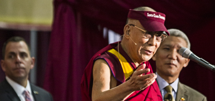 Dalai Lama Stresses Compassion and Kindness at Santa Clara University